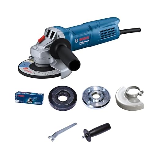 BOSCH Professional GWS 800 Corded Electric Angle Grinder, M10, 800W, 100 mm Disc Dia, with Auxiliary Handle, 1 Year Warranty