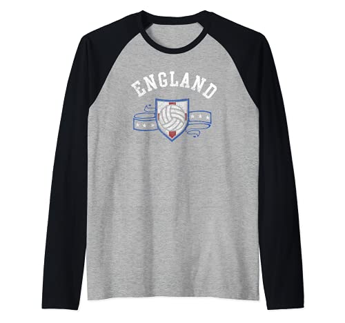 Trendy Stars for England C1 Raglan Baseball Tee, Black