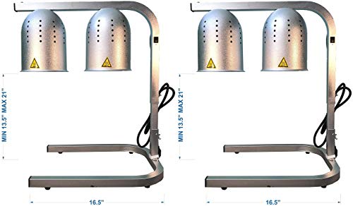Avantco Commercial Portable W62 Heat Lamp Food Warmer 2-Bulb Free-Standing (TwÐ¾ Ð Ð°Ñk)
