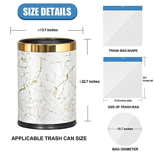 Forid Kitchen Drawstring Trash Bags - 8 Gallon Medium Garbage Bags White Unscented Trash Can Liners 50 Count Plastic Wastebasket Bags For Home Bedroom Bathroom Office 30 Liter #TOP2