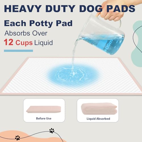 Image of Dog Pee Pads Extra Large 30 inchx36 inch - 40 Count, XXL Pink Puppy Pads Unscented, Urine Underpads, Super Absorbent & Leak-Proof Potty Pads for Doggies
