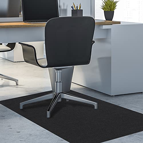 Hard Floor Chair Mat, 55" X 35" Large Office Chair Mat For Hardwood Floor And Tile Floor, Computer Gaming Rolling Chair Mat Rectangular Floor Protector And Low-Pile Desk Rug, Black #TOP7