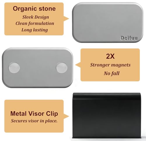 Image of Car Air Freshener - Stone Air Freshener - Car Odor Eliminator - Long Lasting Scent - Car Scent - VISOR CLIP INCLUDED (Candied Apple)