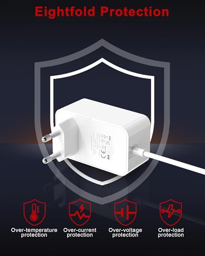 12V 3A Netzteil Ladegerät Kompatibel für AVM Fritz!Box 7690, 7590,7560,7390, 6490,5590, 7540, 7530, 7510, 7490, 6690, 7430, 5530...WLAN Router und Telekom Speedport Smart Steckernetzteil-weiß