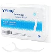 YYING Dental Floss Picks 50 Count, Travel Floss Picks Extra Strong Flosser Professional Tooth Pic...