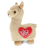 DolliBu I Love You Plush Beige Llama - Cute Stuffed Animal with Heart and with Name Personalization...