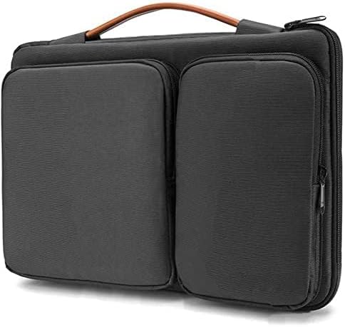360 Protective Laptop Sleeve 13 Inch for MacBook Air 13 M1 2020 MacBook Pro 13 2016-2020 Surface Pro X 7 6 5 Water Resistant Slim Shockproof Laptop Cover Case (13 Inch, Black)