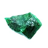 GEMSGROWTH Colombian Green Emerald Raw Loose Gemstone 155 Carats of Natural, Uncut Green Emerald for Jewelry Making and Collecting