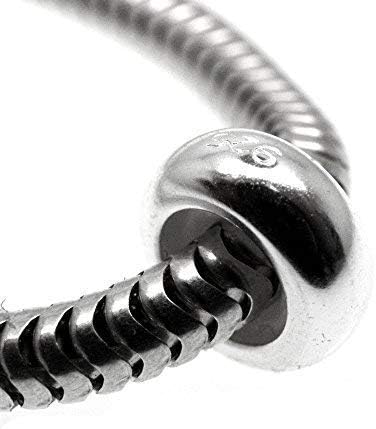 MOONDROPS 1 x Sterling Silver Stopper Bead for Pandora bracelet - 925 Solid Silver Spacer Charm