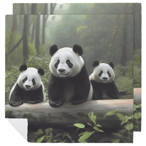 Servilletas de Tela Panda Lindo Lavables 18.7 pulgadas miniatura 1