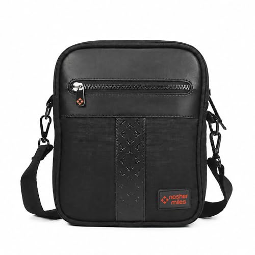 Image of Nasher Miles Premium Sling Bag | Crossbody Bag | PU & Polyester One Shoulder Bag| Multipurpose Travel Bag | Ideal for Daily Use, Office, Travel, Hiking