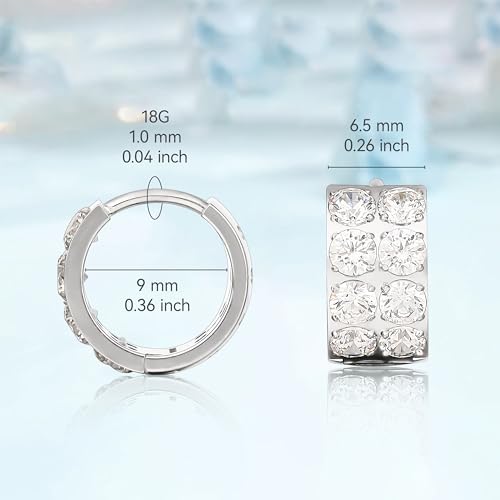 Limerencia G23 Pure Titanium Hypoallergenic Chunky Wide Hoop Earrings |Cubic Zirconia Earrings | for Women Pave 5A grade CZ Sparkly for Sensitive Ears4