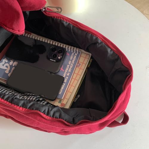 Image of AFGWK Vintage Canvas Backpack for Women Grunge Hippie Cute Boho School