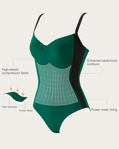 SUUKSESS Women Tummy Control One Piece Swimsuit Sexy Crisscross Back Bathing Suit2