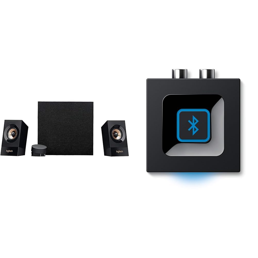 Logitech Z533 Sistema de Altavoces 2.1 con Subwoofer, 120W de Pico, Graves Potentes y Receptor de Audio Inalámbrico, Adaptador Bluetooth, Salidas 3.5 mm y RCA, PC/PS4/Xbox/TV/Smartphone/Tablet Carbon Neutral Certified by SCS Global Services