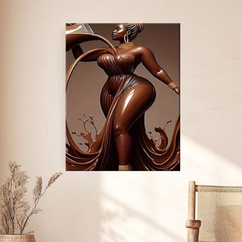 Impression toile dame au chocolat grand format style rétro - 2