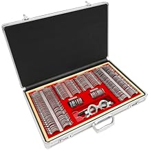 266 pcs Optical Test Lens Frame Optical Trial Lens Set Optometry Kit Metal Rim Aluminum Box Tool Optometry Rim Optometry Test Trial Frame