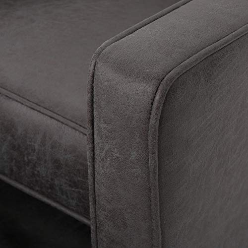 Christopher Knight Home Mervynn Mid-Century Modern Microfiber Recliners, 2-Pcs Set, Slate / Dark Espresso