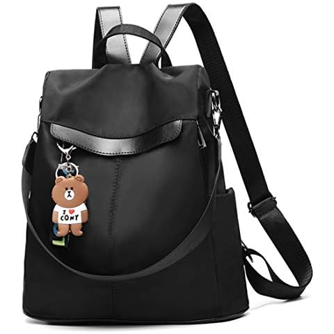 Solyinne Women Backpack Fashion Zipper Shoulder Bag Mini Backpack Anti-theft Waterproof Casual Rucksack Black Size: One Size Cover