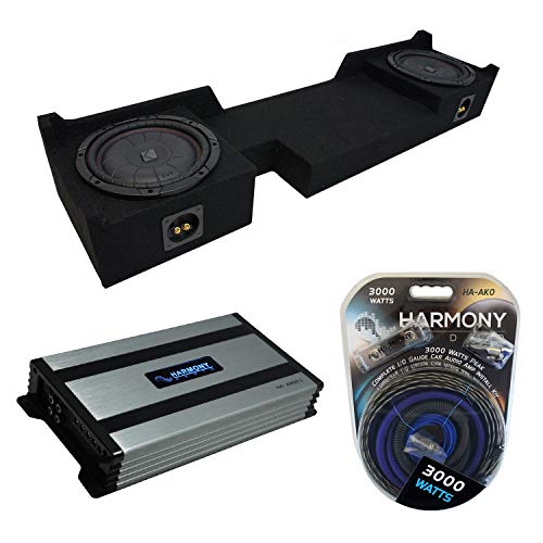 Harmony Audio Compatible with 2004-2008 Ford F-150 Extended/Super Cab Truck Kicker Bundle CompVT CVT10 Dual 10
