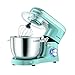 Aucma Impastatrice Planetaria da 1400W,Robot da cucina Mixer 6.2L, Miscelatore Cucina per uso alimentare, 6 Velocità Mixer Elettrico da Cucina con Gancio per Impastare, Frusta, Sbattitore, Blu