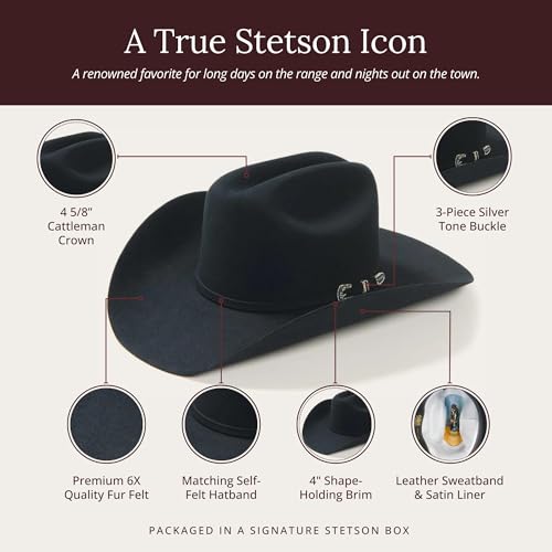 Image of Stetson 7540 Skyline 6X Fur Cowboy Hat