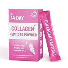 Laicuherb 14 Day Collagen Peptides Powder, Collagen for Women Promotes Skin, Hair, Nail Health, Collagen Powder, Collagen Hydrolyzed Collagen Powder, Non-GMO