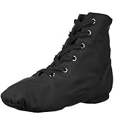 Danzcue Womens Canvas Lace up Jazz Boot Shoes
