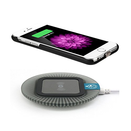 Wireless Charger Kit for iPhone 6 / 6S, 2-in-1 Wireless Charging Receiver Case and Sleep-Friendly Charging Pad for iPhone 6 6S (Black, for iPhone 6/6S)