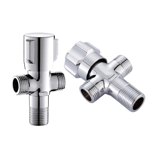 Robinet d'angle alimentation simultanée deux sorties pour lave-linge et cumulus - 3
