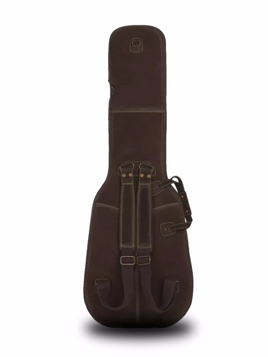 Dark Brown Buffalo Nubuck Electric Bass Guitar Bag