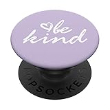 White Be Kind Light Pastel Purple PopSockets PopGrip: Swappable Grip for Phones & Tablets