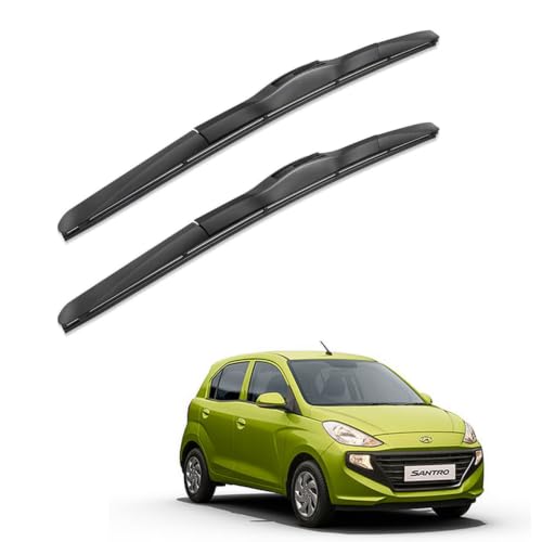 Image of Oshotto Frameless (O.E.M Type) Wiper Blades Compatible with Hyundai Santro 2018-2026 (22 inch / 16 inch)