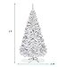 Goplus 6ft White Christmas Tree with Solid Metal Legs Perfect for Holiday Indoor and Outdoor Decoration