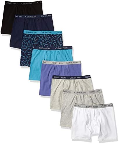 Calvin Klein Boys Underwear 8 Pack Boxer Briefs-Basics Value, Mixed Pack, XS (4/5)