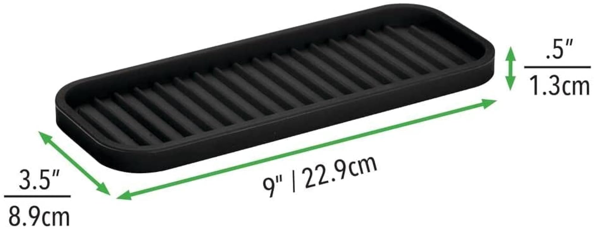 Silicone Sponge Holder Kitchen Sink Organizer Tray, Black