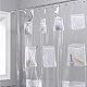 Hosuho Transparenter PEVA Duschvorhang Liner Wasserdicht Durchscheinend Duschvorhang Liner Mit Taschen Transparenter Türvorhang Badezimmer Dusche 180 x 180 cm