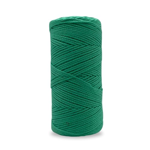 Image of BOBBINY | 1MM 100 Meter Polyester Macrame Thread Cord /Dori for Art Craft & DIY Projects (Dark Mint Green, 1mm 100 Meter)