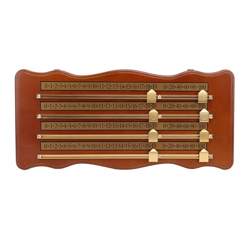 Marcador de billar de madera CHICIRIS con diseño de 4 pistas miniatura 3