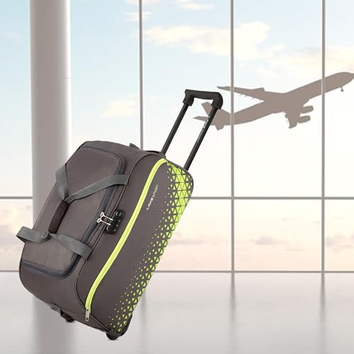 Image of Lavie Sport 53.5 cms Anti-theft Arrow Wheel Duffle Bag | (Dk. Grey)