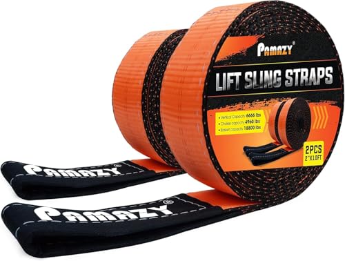 PAMAZY 2 Pack 2in x 10FT Lift Sling