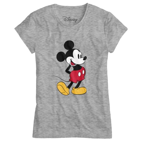 Blusas, Sports Disney Mickey Mouse 98533 Playera para Mujer Manga Corta, Gris, X-Grande