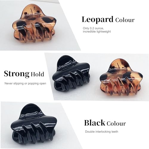 BH-MISSTARS Pack of 12 Small Hair Clips, 3 cm x 1.5 cm, Women's & Girls' Classic Non-Slip Plastic & Metal Hair Clips - Image 2