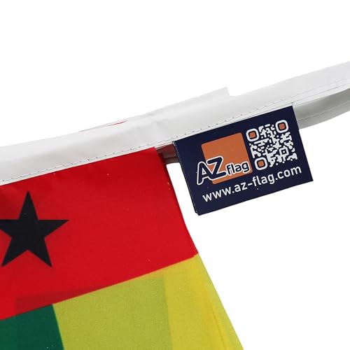 Image of AZ FLAG Guinea-Bissau 6 meters BUNTING Flag 20 flags 9'' x 6'' - Bissau-Guinean STRING flags 15 x 21 cm