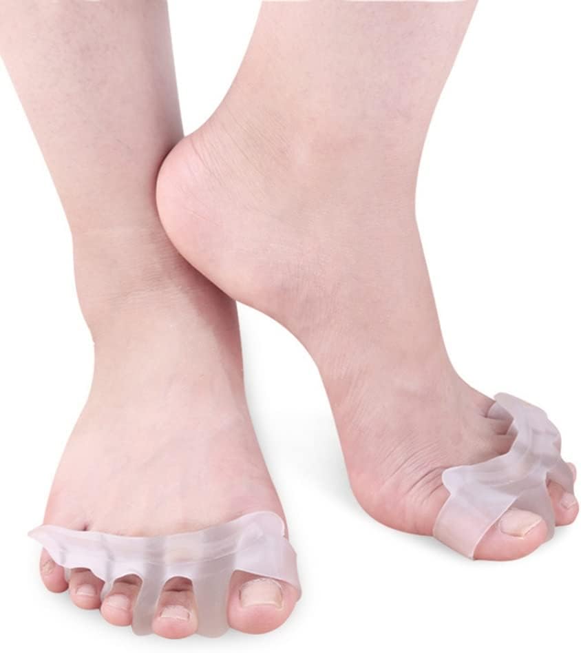 Gel Toe Separator, Gel Toe Stretchers for Overlapping Toes, Easy Wear in Shoes, Quickly Alleviating Pain After Yoga and Sports Activities