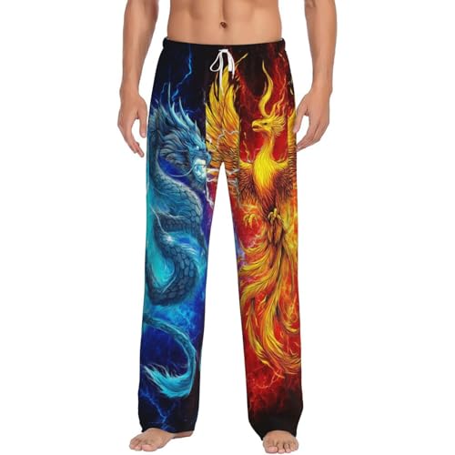 Funny Men's Pajama Pants Super Soft Sleep Lounge Pants Lightweight Pjs Bottoms with Pockets Drawstring for Men