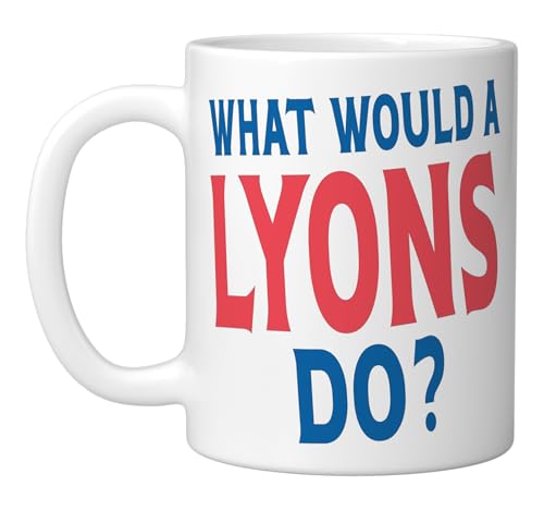 Taza de cerámica blanca Lyons 11 onzas miniatura 1