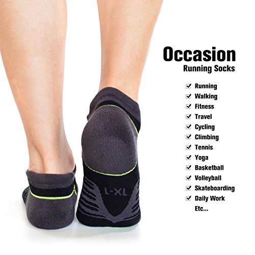 Busy Socks Compression Ankle Cushioned Running Sport Socks for Men Women, Low Cut Arch Support Tab Athletic Socks 3 Pairs4
