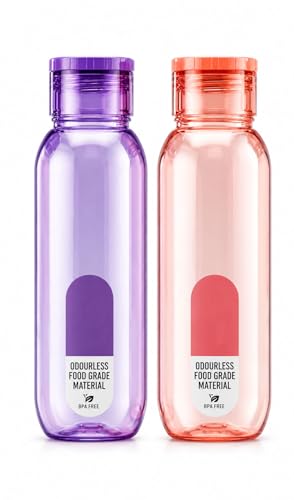 Image of Fridge Bottle Set | BPA Free Plastic Water Bottle | Hygienic, Leak-Proof, Food Grade, Non-Toxic, Odorless | Ideal for Home, Office, Travel & Fridge Use (New-multi, 500, Milliliters)