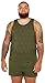 Savage X, Men's Flocked Monogram Tank, Deep Forest Green, XXL